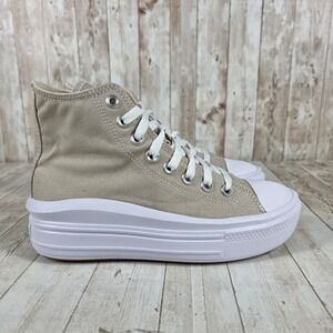 Converse Chuck Taylor‎ All Star Lift Platform High Top Canvas Beige Womens 6